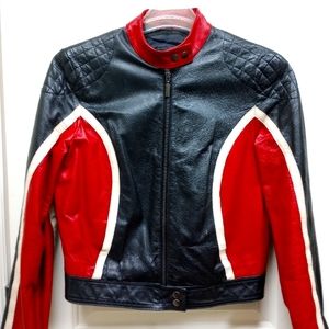 Juniors leather motorcycle jacket